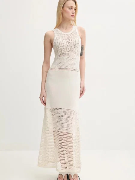 Moschino Jeans rochie maxi drept bej