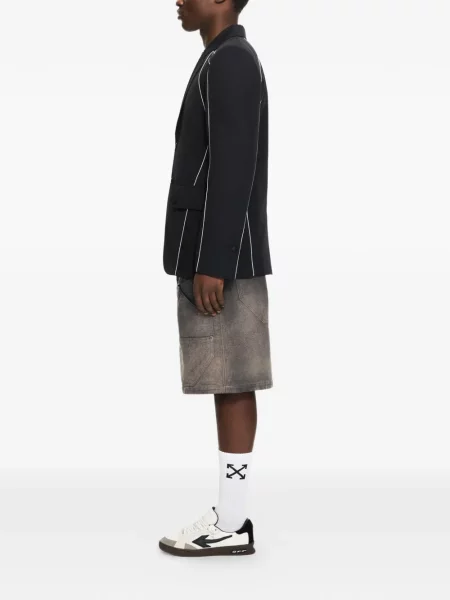 Sacou Off-white cu autograf alb