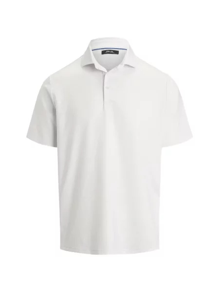 Tricou polo Rlx Ralph Lauren cu imagine cu imprimeu geometric alb