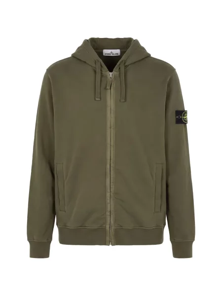Hanorac cu glugă Stone Island cu strasuri verde