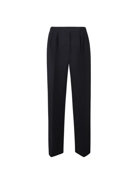 Max Mara Spodnie Z Materiału Typu Marlene Mxmsecolo blau niebieskie