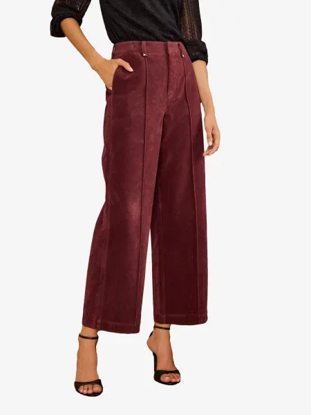 Love & roses Pantaloni burgundy roșu