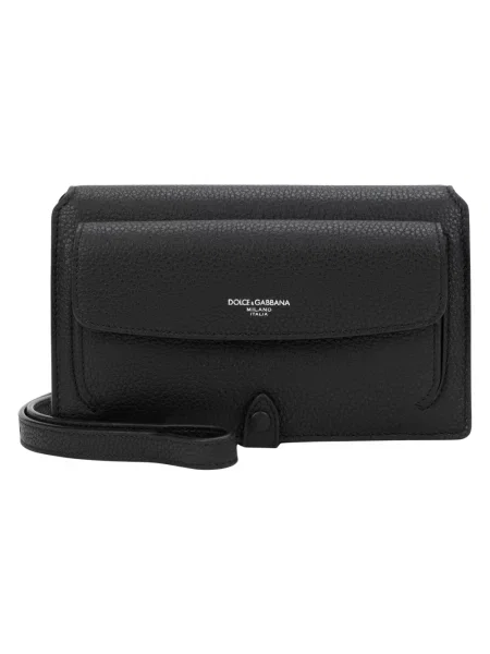 Torba crossbody Dolce And Gabbana skórzana czarna