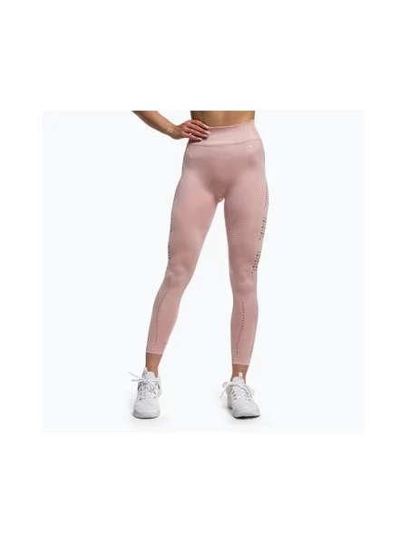 Легінси тренувальні Gymshark Flawless Shine Seamless pink/white білі