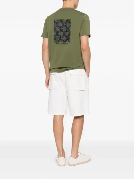 Tricou Karl Lagerfeld cu autograf verde