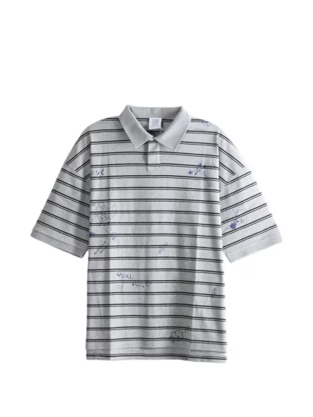 Tricou polo Vetements cu imagine gri