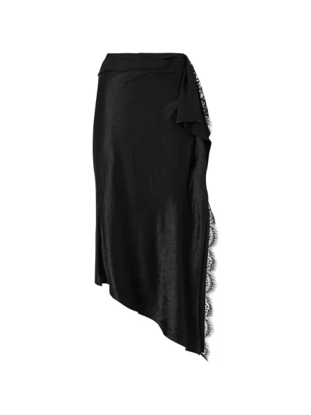 Fustă Pinko asimetrică din dantelă negru