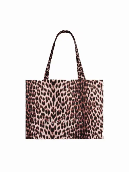 OH APRIL Shopper táska Woy csokoládé / világosbarna fekete