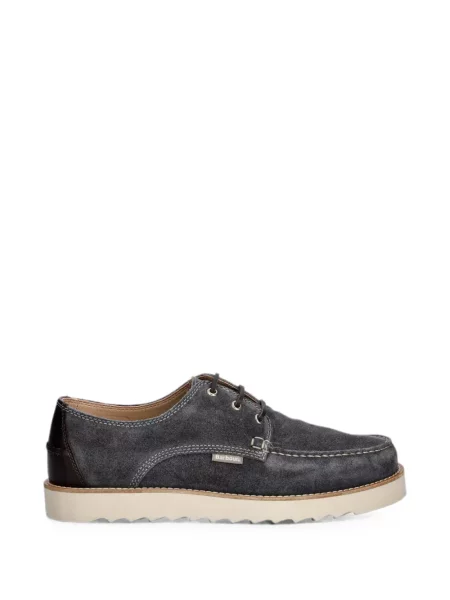 Pantofi derby Barbour din piele de căprioară gri
