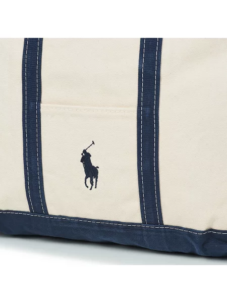 Polo Ralph Lauren Nákupní taška krémová / námořnická modř bílá