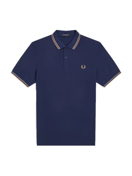 Koszulka polo Fred Perry z paskiem niebieska
