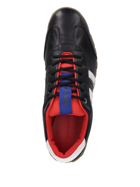 Sneakerși Wales Bonner din piele cu dungi negru