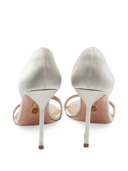 Sandale Aquazzura din satin gri