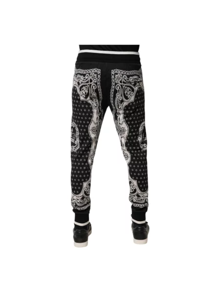 Joggery Dolce And Gabbana z nadrukiem czarne