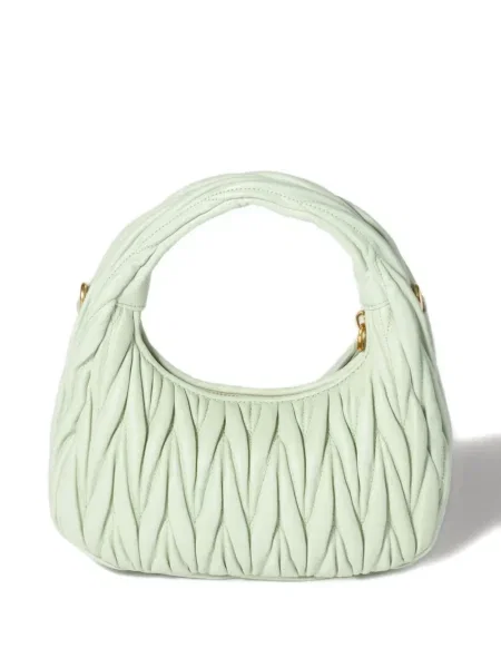 Geanta de piele Miu Miu din piele verde