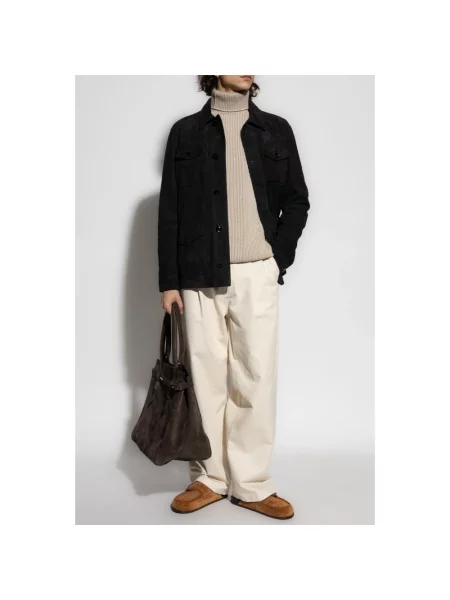 Sweter z golfem Sease do golfa beżowy