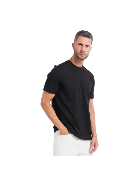 T-shirt o kroju regular fit z czystej bawełny model Thompson Hugo czarna