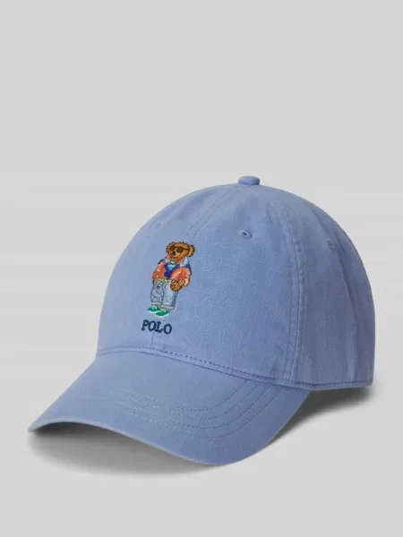Polo Ralph Lauren czapka z daszkiem lniana niebieska