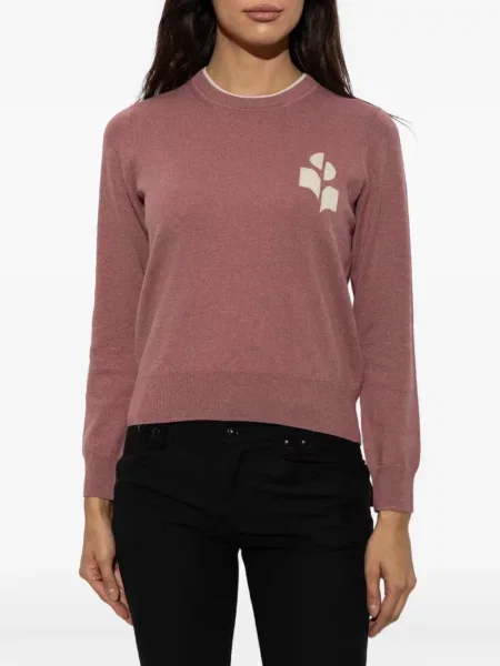 Pulover Marant Etoile cu autograf roz