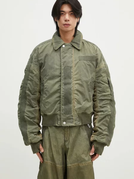 Geaca bomber Clay Utility Bomber barbati de tranzitie oversize verde
