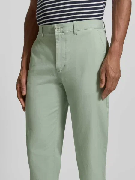 Chinosy o kroju regular fit z mieszanki bawełny model Denton' Tommy Hilfiger miętowe