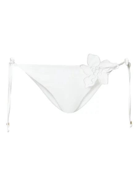 Bikini Twinset cu model floral cu aplicații alb