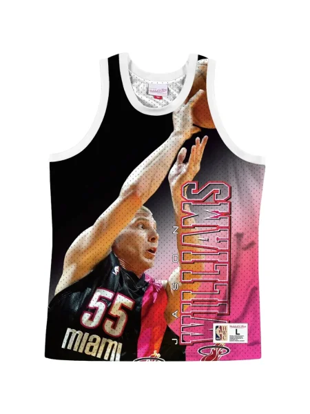 Cămașă Mitchell & Ness din jerseu alb
