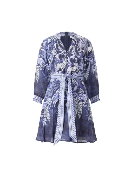 Lniana sukienka lniana Hale Bob niebieska