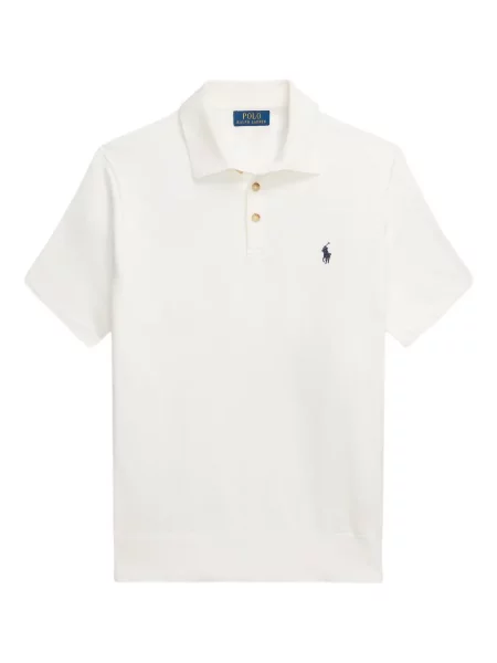 Tricou polo Polo Ralph Lauren cu imagine cu dungi din țesătură twill albastru