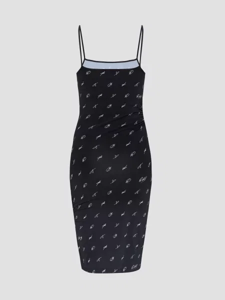 Платье миди Moschino черное