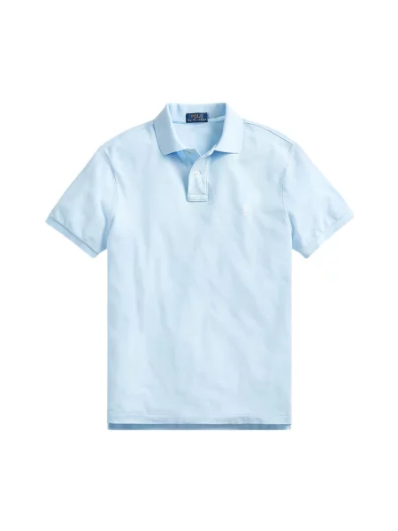 Koszulka polo o kroju slim fit z czystej bawełny Polo Ralph Lauren niebieska