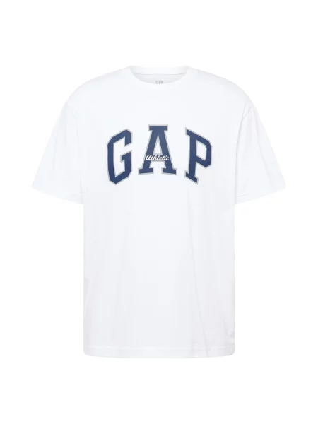 GAP Tricou albastru marin / gri deschis alb