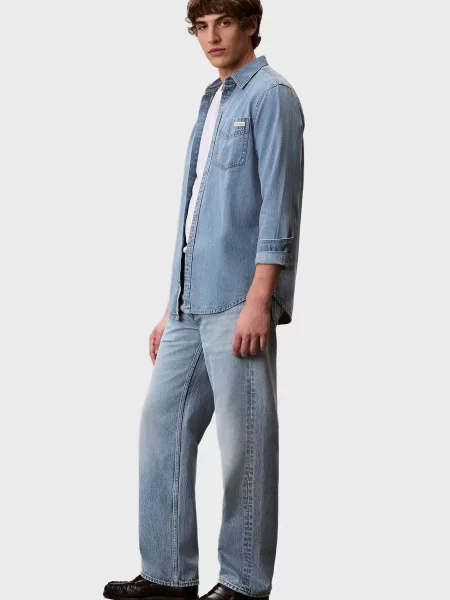 Джинси Calvin Klein Jeans ретро блакитні