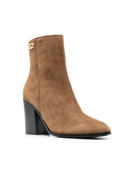 Botki Giuseppe Zanotti skórzane brązowe