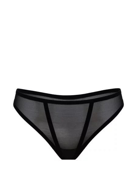Chiloți tanga Wolford plasă negru