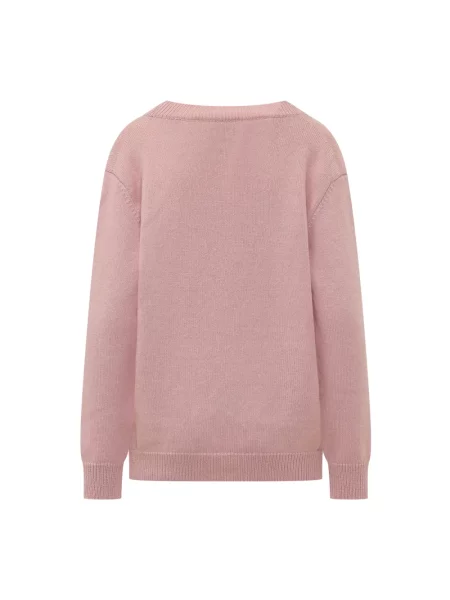 Sweter Fiorucci wełniany różowy