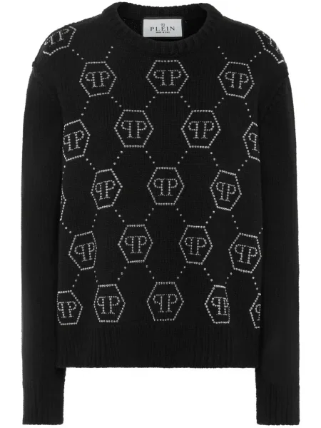 Pulover Philipp Plein de cristal negru