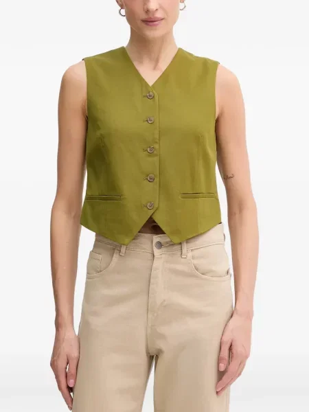 Vestă Benetton cu decolteu în V verde