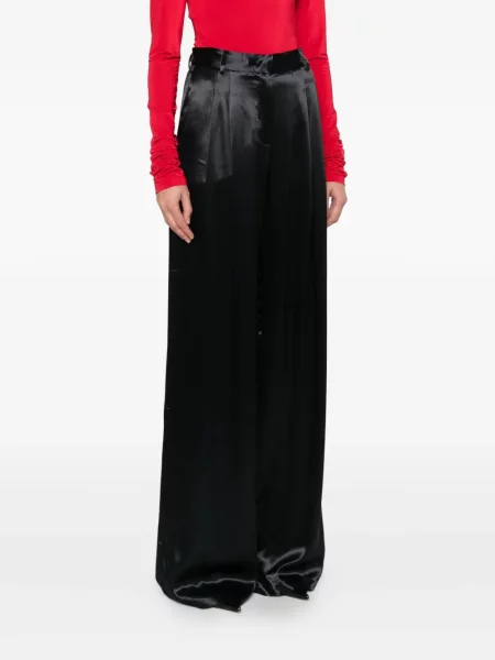 Pantaloni The Andamane plisate negru
