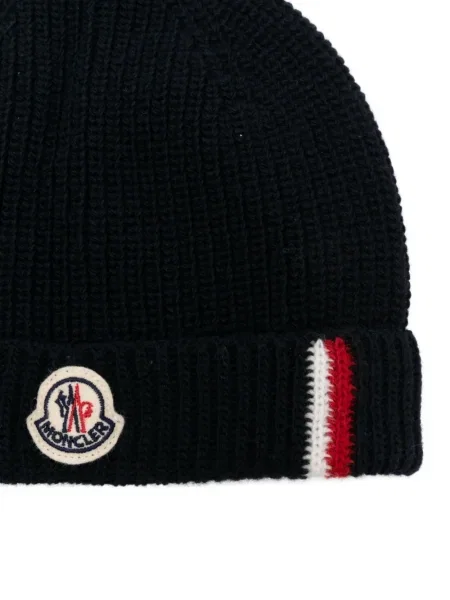 Czapka dziecięca Moncler Enfant niebieska
