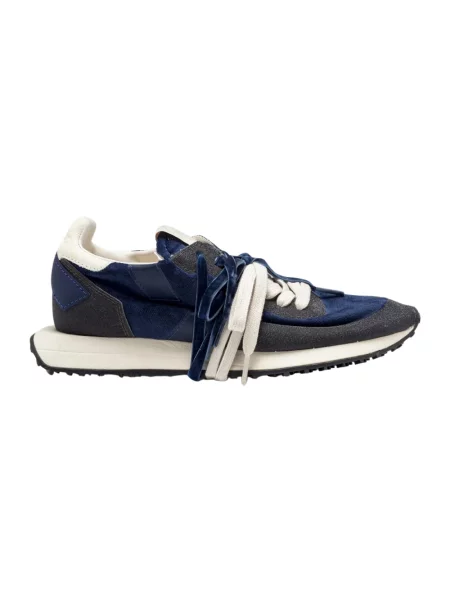 Aksamitne sneakersy Ghoud niebieskie