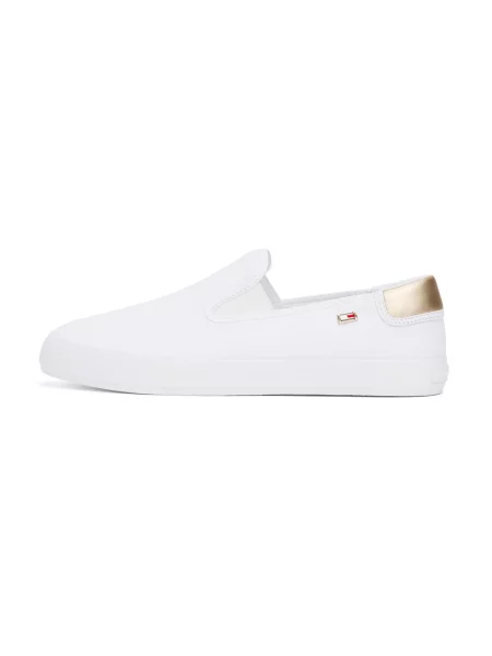 Tommy Hilfiger Tenis superge Vulc Canvas Slip-On Sneaker bela