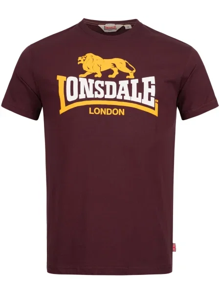 Lonsdale London Tričko Holmpton žlutá / bordó bílá