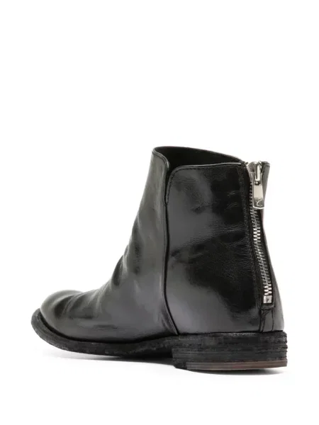 Cizme scurte Officine Creative din piele negru