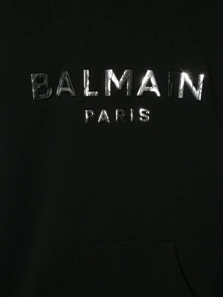 Bluza z kapturem dziecięca Balmain czarna