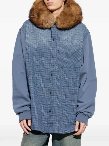 Kockás ing Balenciaga kék