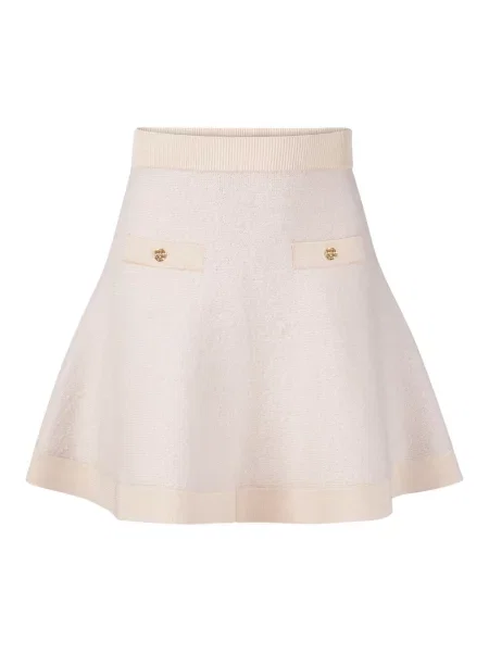 Mała mały spódnica mini Nina Ricci wełniana beżowa