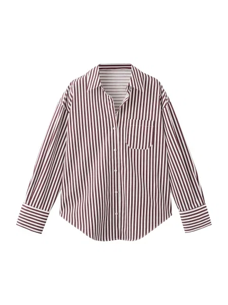 MANGO Bluză FONTANA ecru / bordeaux roșu