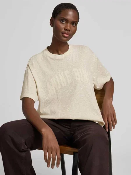 Oversize’owy T-shirt z nadrukiem logo Anine Bing