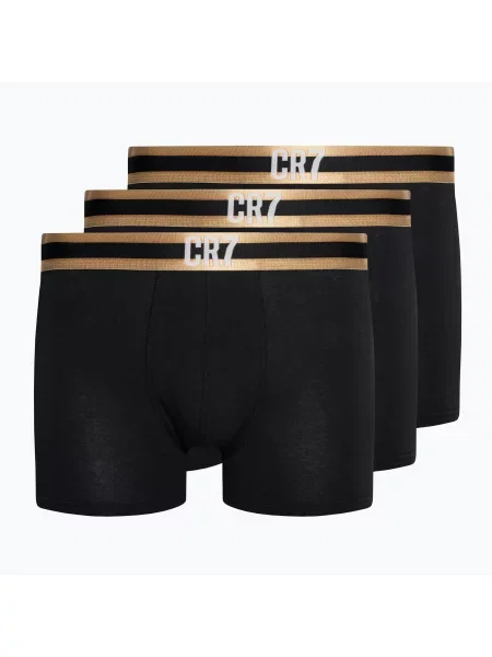Boxerky Basic Trunk 3 páry black/gold černé